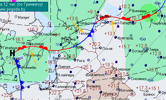 Холодного фронта обрушивается